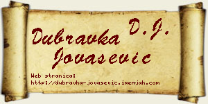 Dubravka Jovašević vizit kartica
